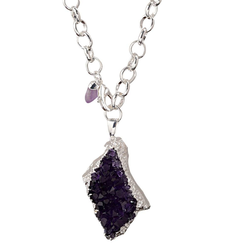 سلسال اماتيست طبيعي (Natural Amethyst chains)