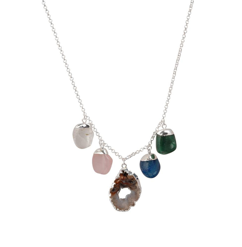 سلسال احجار طبيعية(natural mixed stones )