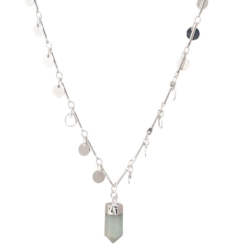 سلسال اكوامارين طبيعي (Natural Aquamarine chains)