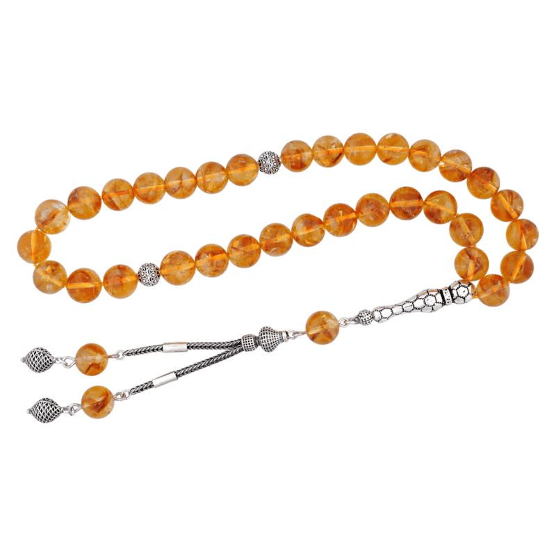 سبحة من حجر السترين الطبيعي 10mm