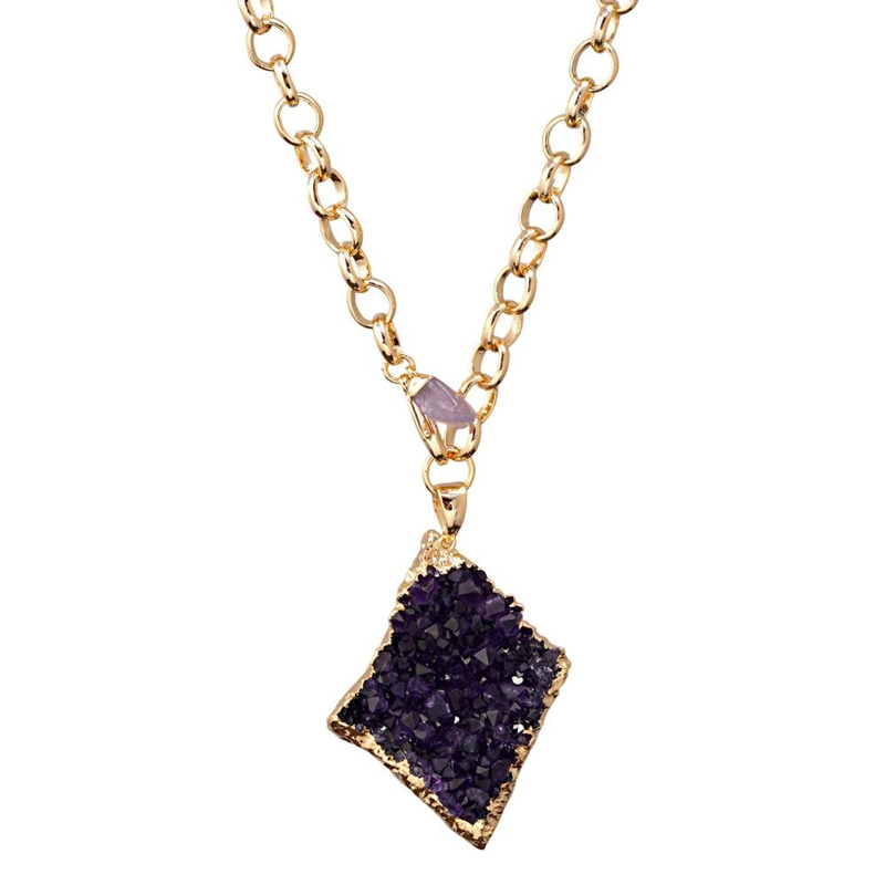 سلسال اماتيست طبيعي (Natural Amethyst chains)