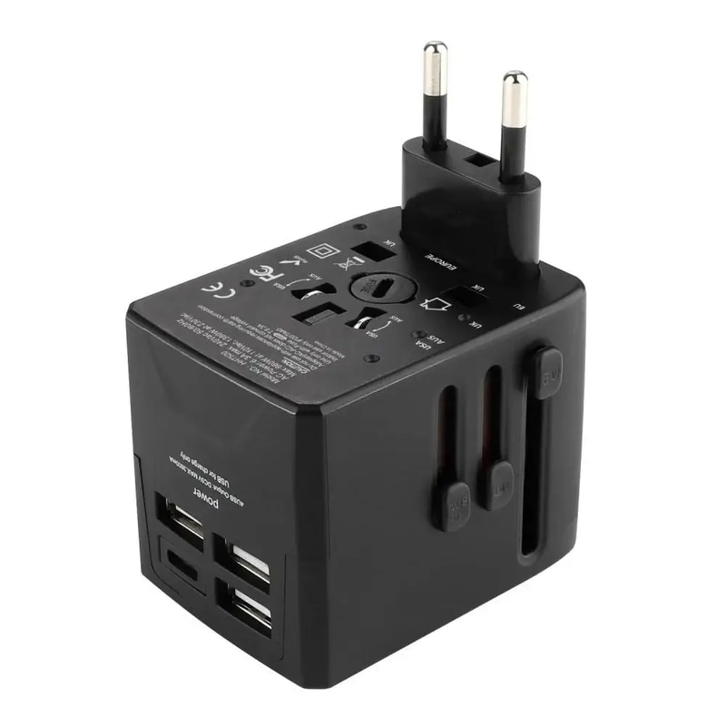 Travel Charger with 3 USB Ports & 1 PD Port (MORE POWER) - 2-Year Warranty