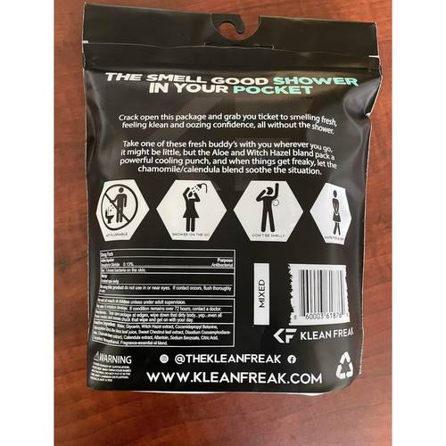BODY WIPES DOZEN PACK PEPPERMINT
