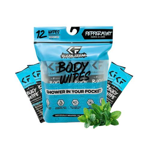 BODY WIPES DOZEN PACK PEPPERMINT
