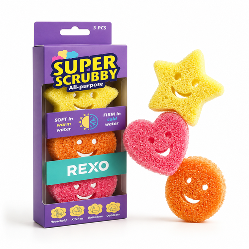 مجموعة اسفنجات Super Scrubby متعددة الاستخدامات 3 قطع