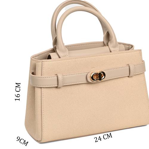 شنطة نسائية كاجوال  بلون بيج