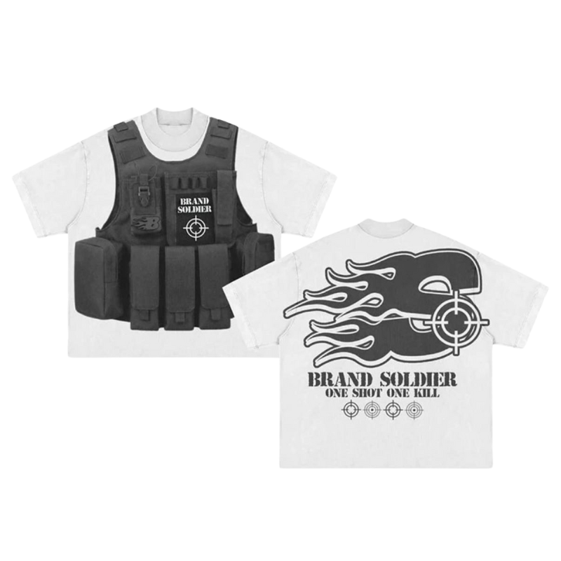 T -shirt for men printed with large sized graphics
