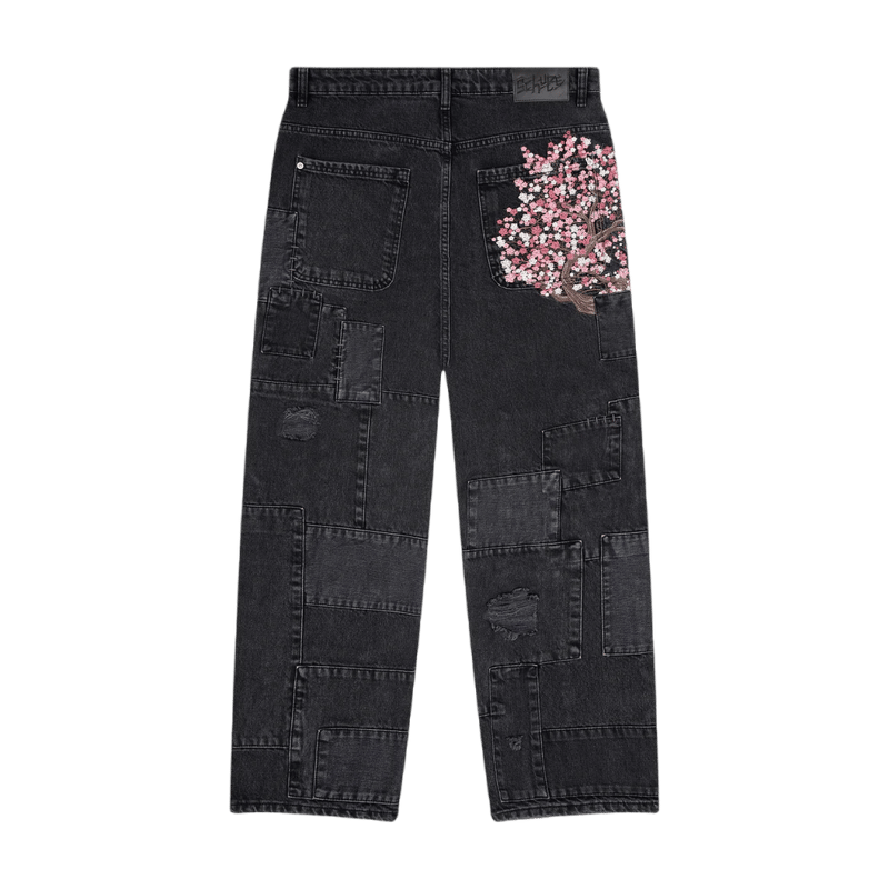 PATCHWORK DENIM BLACK