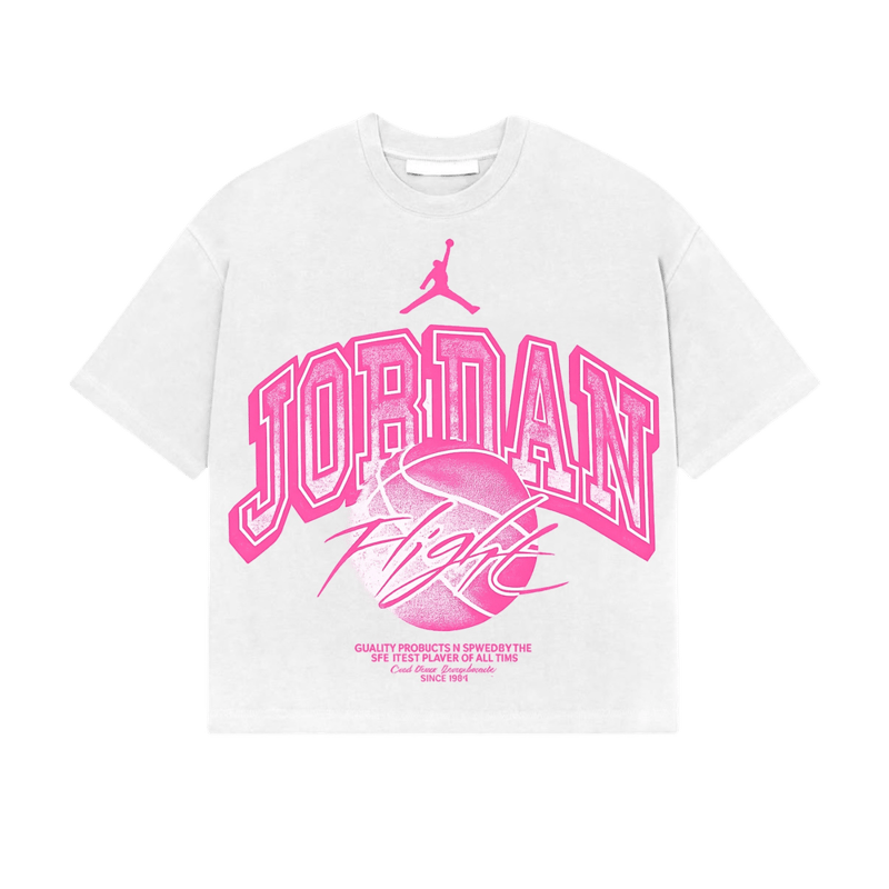 PINK JORDAN FLIGHT T-SHIRT