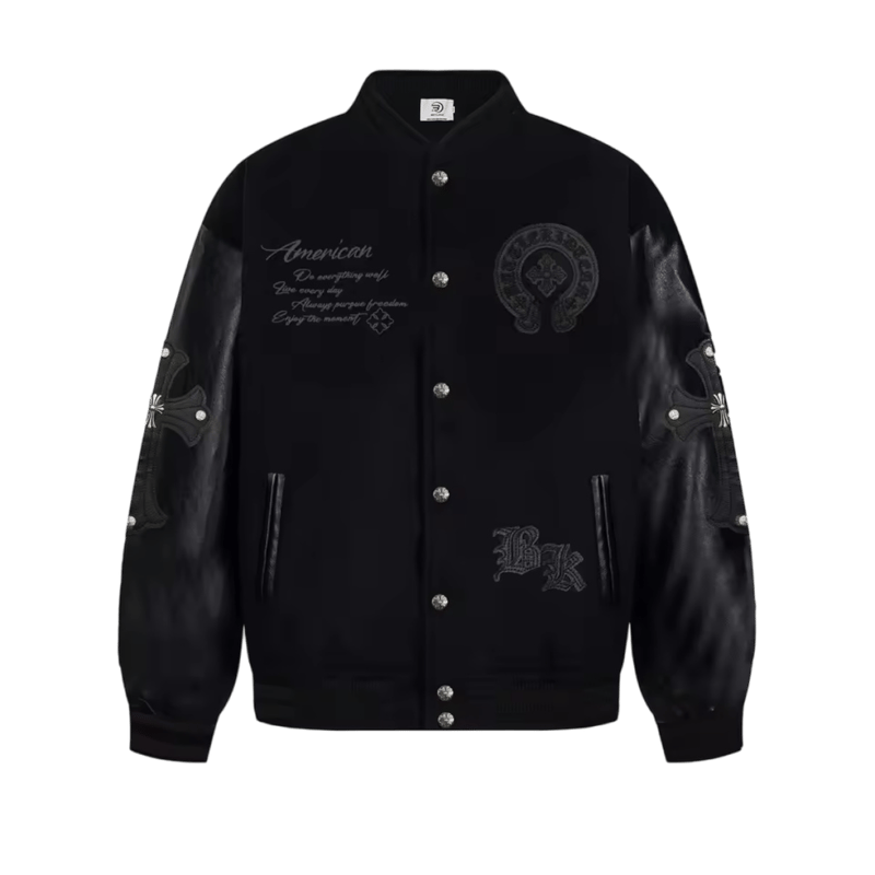 BLACK CROSS VARSITY JACKET