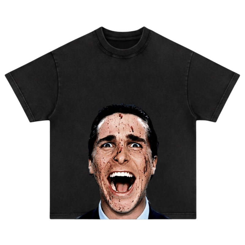 PATRICK BATEMAN BLOODY FACE