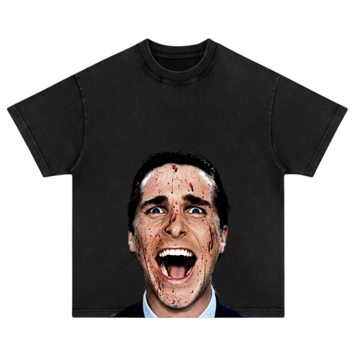 PATRICK BATEMAN BLOODY FACE