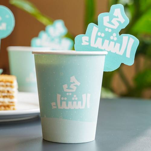  تاقات للأكواب حي الشتاء - 12 حبة  
