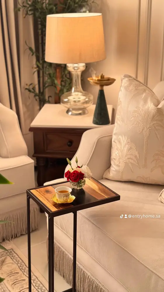 طاولة خدمه خشب- اسود