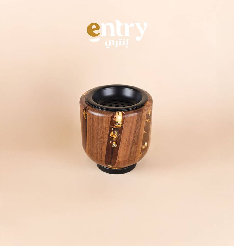 مبخر الريزن خشبي بني غامق