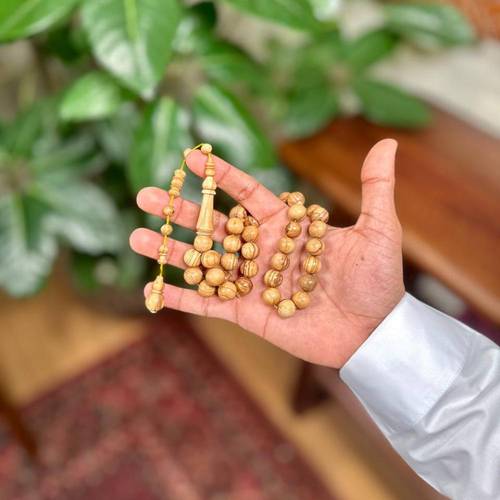 مسباح خشب زيتون المدور
