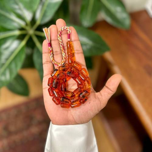 مسباح كهرمان برميلي برتقالي