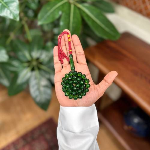 مسباح بكلايت أخضر فاتح تفصال عنابي