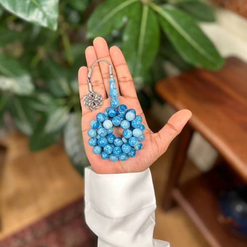مسباح فاتوران أزرق معرق فاتح