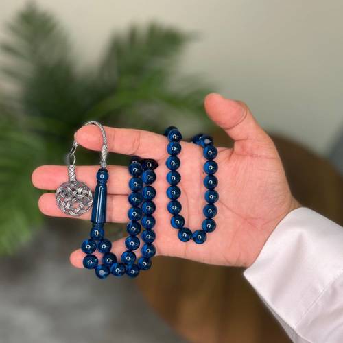 مسباح بكلايت أزرق شفاف