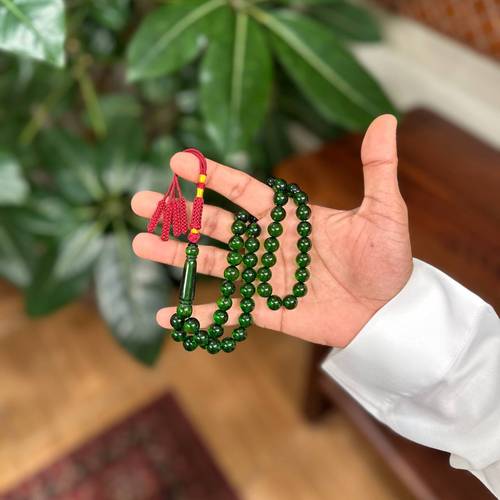 مسباح بكلايت أخضر فاتح تفصال عنابي