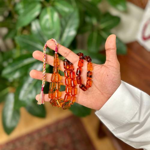مسباح كهرمان برميلي برتقالي