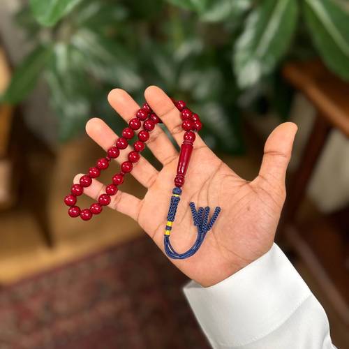 مسباح بكلايت عنابي 33 تفصال كحلي