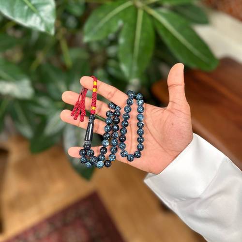 مسباح بكلايت تركواز مخلوط تفصال عنابي