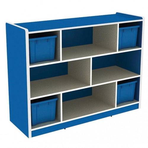 Square 8-Compartment Storage Unit - Blue