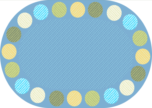 Light Oval Activity Carpet 2.5×3.5 m