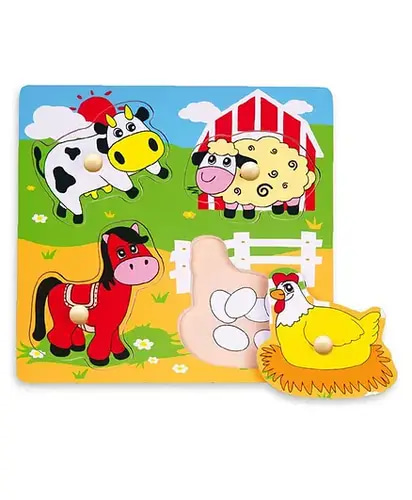 Flat Puzzle - Farm Animals (Fine Motor Skills)