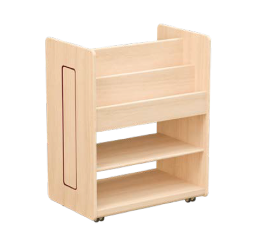 مكتبة كتب متنقلة للأطفال بعجلات – 70 × 45 × 88 سم
