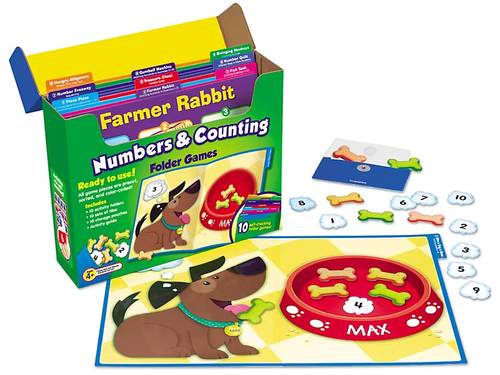 Numbers & Counting Folder Game Library – Pre K-K (10 Self-Checking Games for Number Sense & Counting)