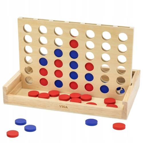 Wooden 4 in a Row Game (Strategic Thinking Development)