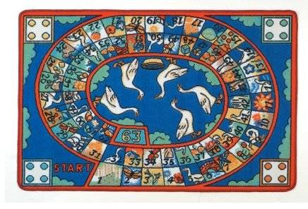 سجادة لعبة الأوز (Goose Game) – 200×95 سم لمطاردة الأرقام حتى 63