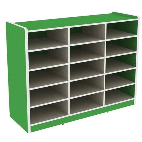 15-Compartment Storage Unit - Green