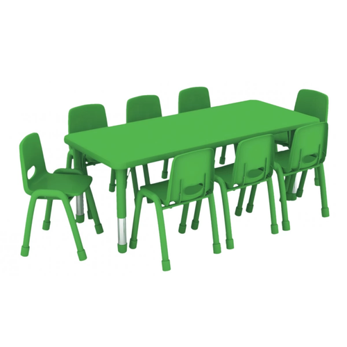 Multi-Level Rectangular Table 150×70 cm - Green