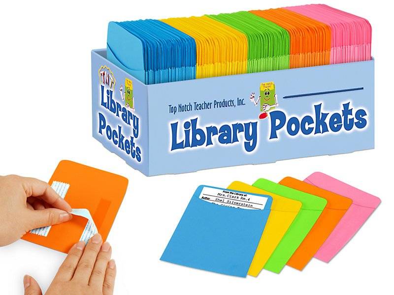 Self-Adhesive Library Pockets - Class Set