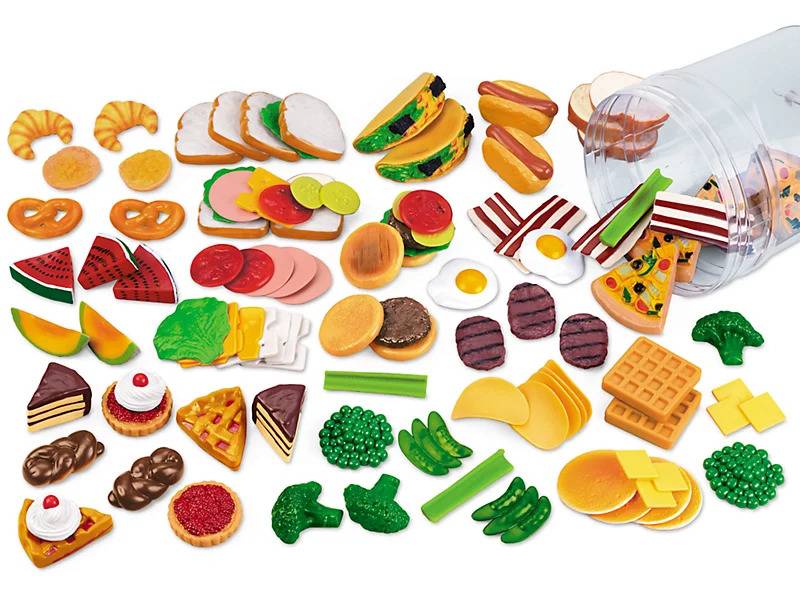 Assorted Play Food (100 pcs - Breakfast, Lunch, Dinner)