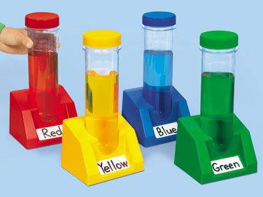 Jumbo Test Tube Center – 4 Plastic Tubes with Stands (Perfect for Color Mixing & Growing Seeds)