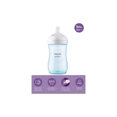 Philips Avent Natural Response Baby Bottle Blue 260ml