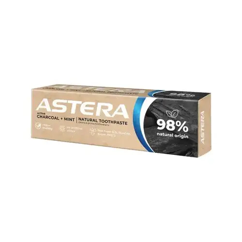 Astera Natural Toothpaste with Activated Charcoal and Mint - 75 ml