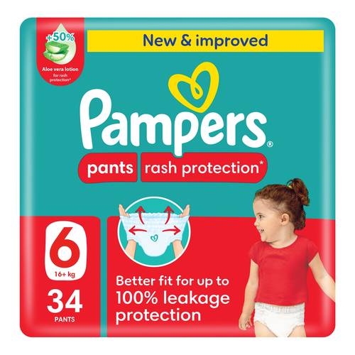 Pampers Pants Size 6 Jumbo Pack 34 Pants