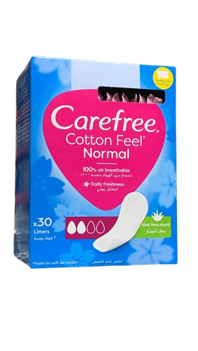 Carefree Cotton Feel Panty Liners Regular with Aloe Vera - 30 Pads