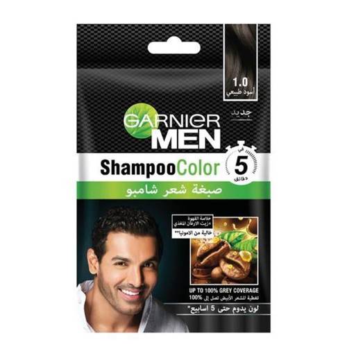 Garnier Men Shampoo Hair Color Natural Black 1.0 20ml