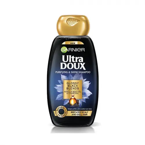 Garnier Ultra Doux Purifying & Shine Shampoo with Black Charcoal & Black Seed Oil 200ml