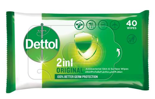 Dettol Original Antibacterial Skin & Surface Wipes 40 Wipes