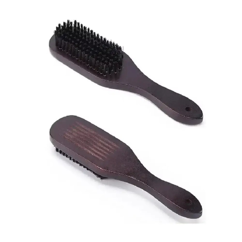 MRway Soft Wooden Hair Brush Dark Brown