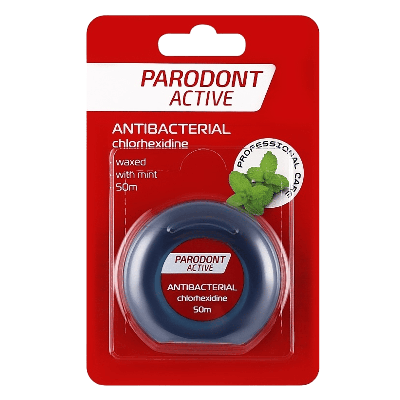 Parodontax Active Mint Waxed Dental Floss - 50 meters