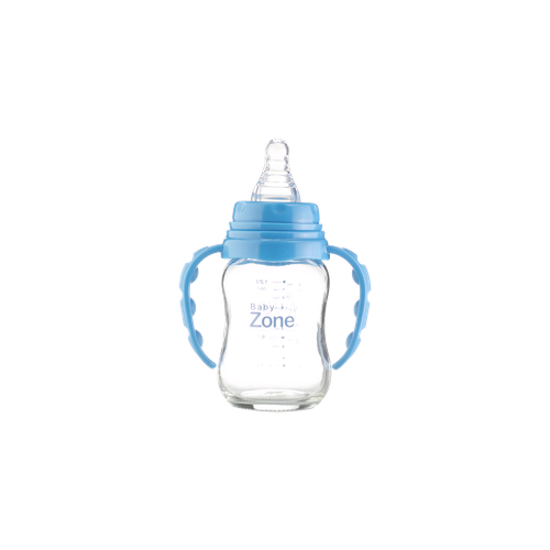 Baby Zone Baby Feeding Bottle with Glass Nipple 120ml